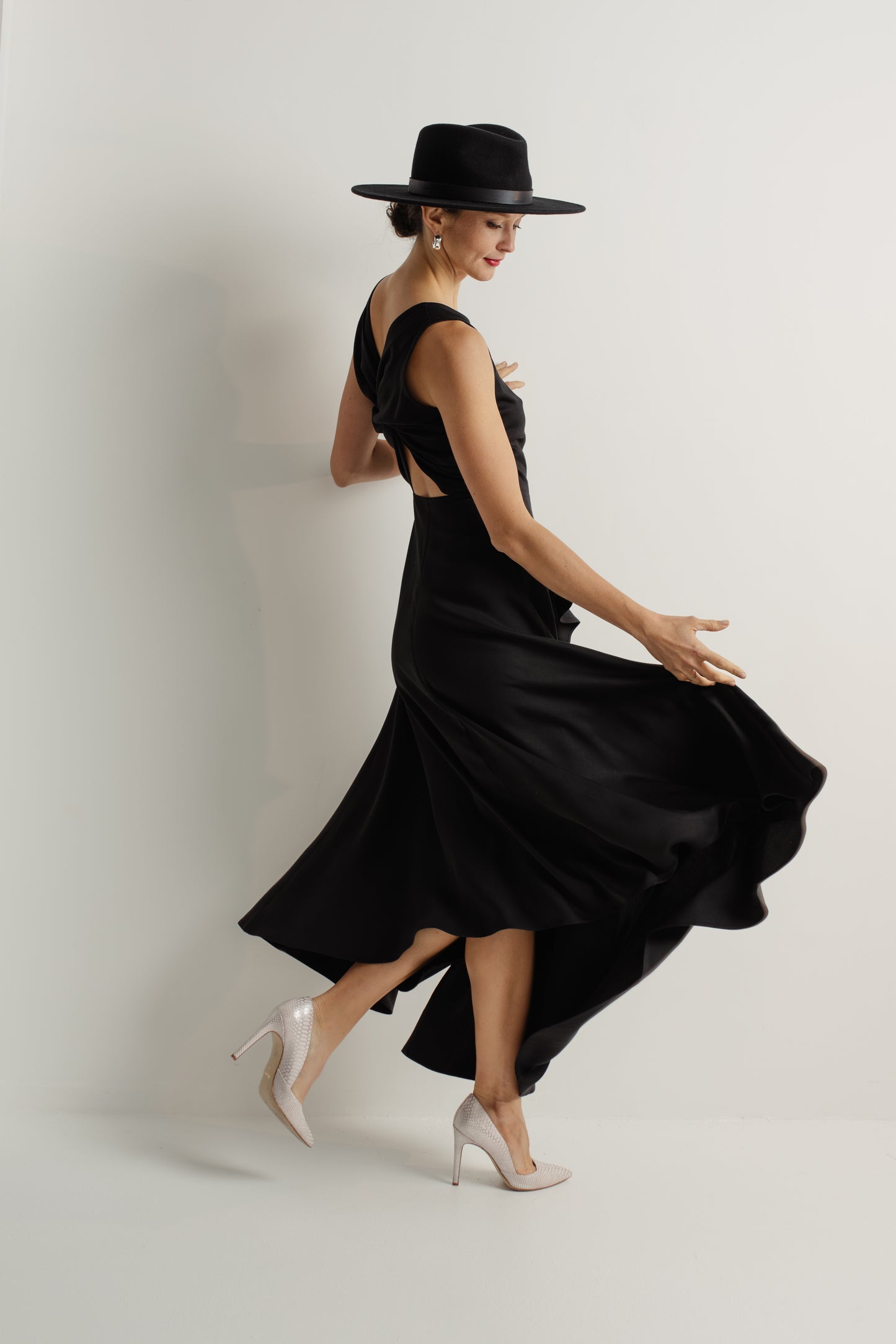 ASPEN ASYMMETRIC TENCEL™ MAXI DRESS - BLACK