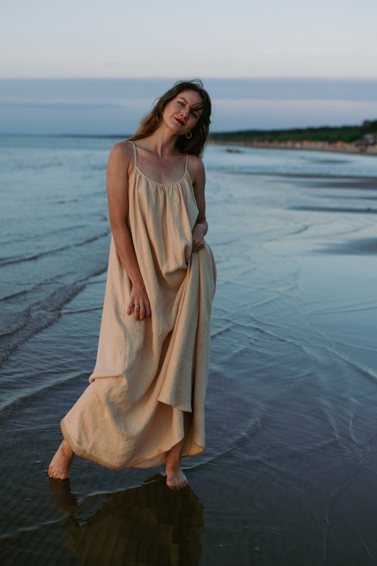 MATILDA LINEN MAXI DRESS SAND