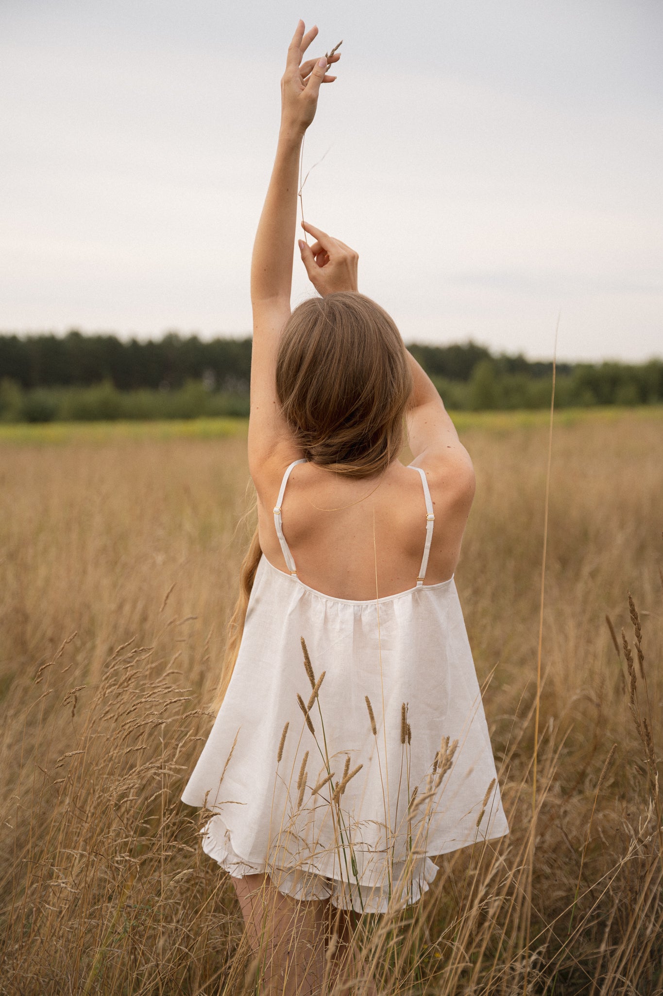 Luna ivory linen pyjama shorts set